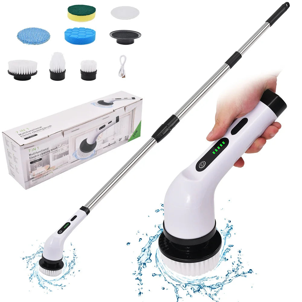 Cordless Spin Scrubber Electric Multipurpose Cleaning Brush for Kitchen Bathroom Toilet